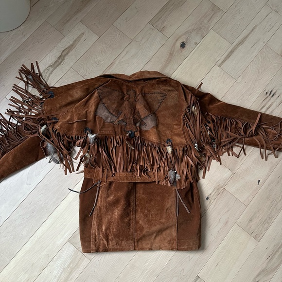 Suede Fringe Leather Jacket - Picture 4 of 5